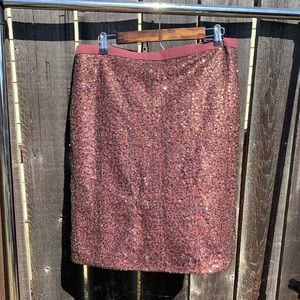 J. Crew sequin Plum skirt